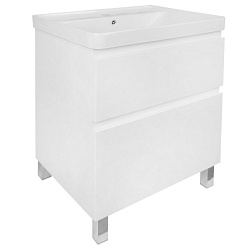 Комплект Тумба Мила 60Н (610*850*480) Напольная с раковиной Monte 60