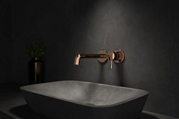 E5709 Смеситель для раковины настенный Atlas розовое золото TESKA