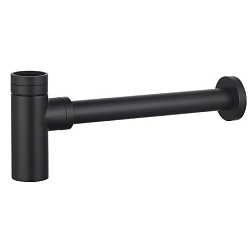 AQM7010MB Сифон для раковины латунный, Черный матовый