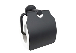 AQ4009MB ВЕГА бумагодержатель с крышкой, матовый черный