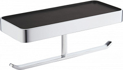 Двойной держатель для туалетной бумаги с полкой WONZON & WOGHAND, Хром (WW-8356A)