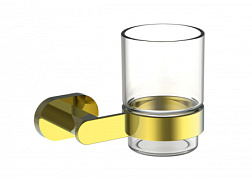 Стакан для зубных щеток с держателем WONZON & WOGHAND, Глянцевое золото (WW-8421-LG)