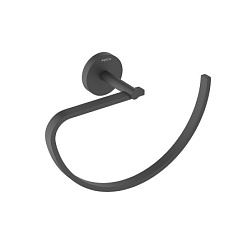 AQ4621MB БЕТТА полотенцедержатель овальный, матовый черный