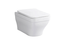 AQ1180-00 АМАДЕО Унитаз подвесной компакт безободковый 490*360*320 мм, тонкое сиденье с механизмом п