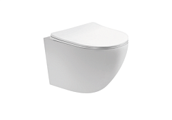 AQ1900-00 ЕВРОПА Унитаз-компакт подвесной безободковый 490*360*320мм, тонкое сиденье с механизмом пл